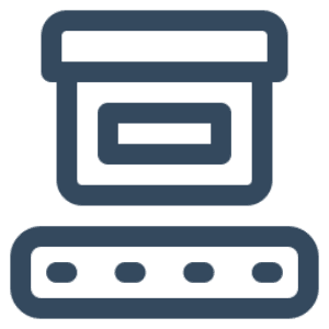 Minimalist container symbol illustration