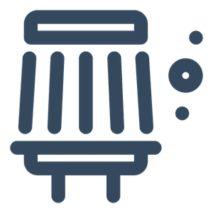 Minimalist garbage bin symbol